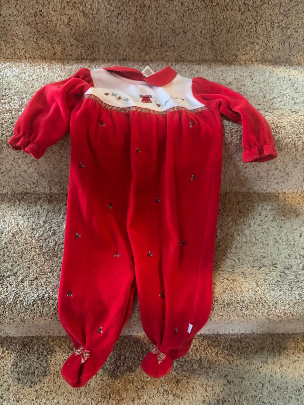Vintage Little Me girls 12 month holiday outfit